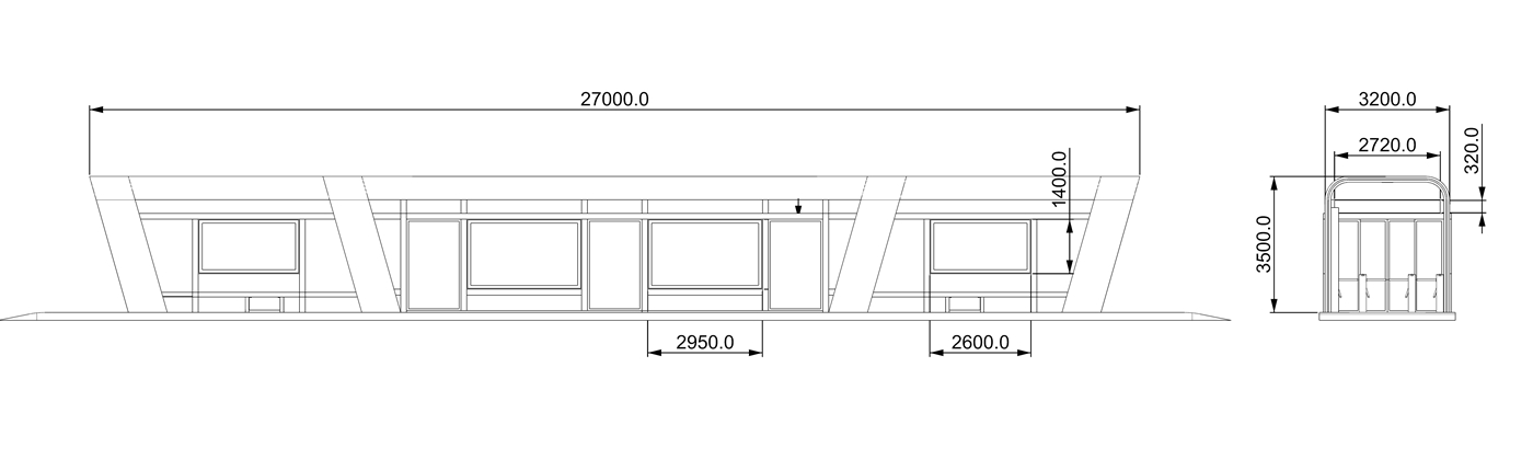 Urban Bus Shelter- YR-BRT-2511001 Urban Bus Shelter- YR-BRT-2511001