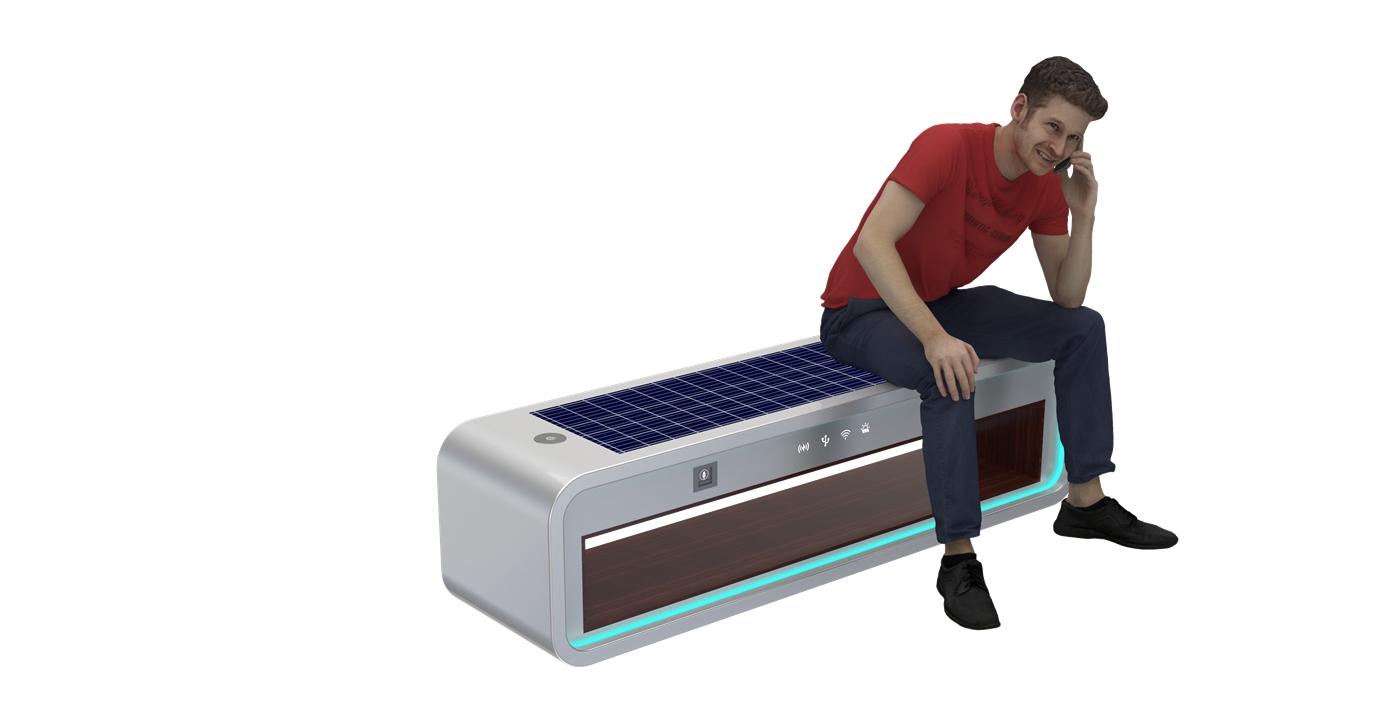 Smart Bench with USB Charging- YR-SPP-003 Smart Bench with USB Charging- YR-SPP-003