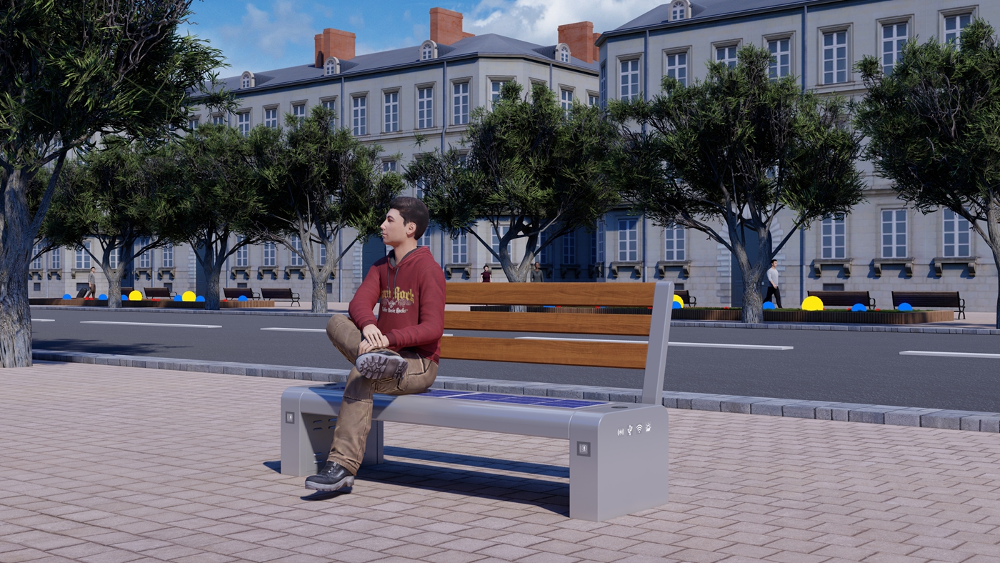 Smart Solar Bench- YR-SPP-009