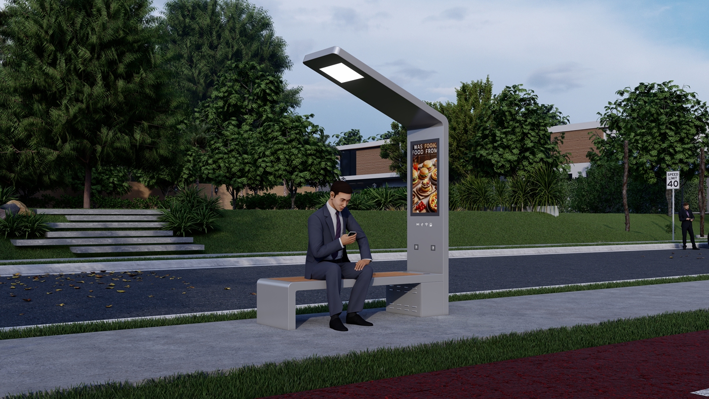 Solar Bench USB Charging- YR-SPP-013 Solar Bench USB Charging- YR-SPP-013