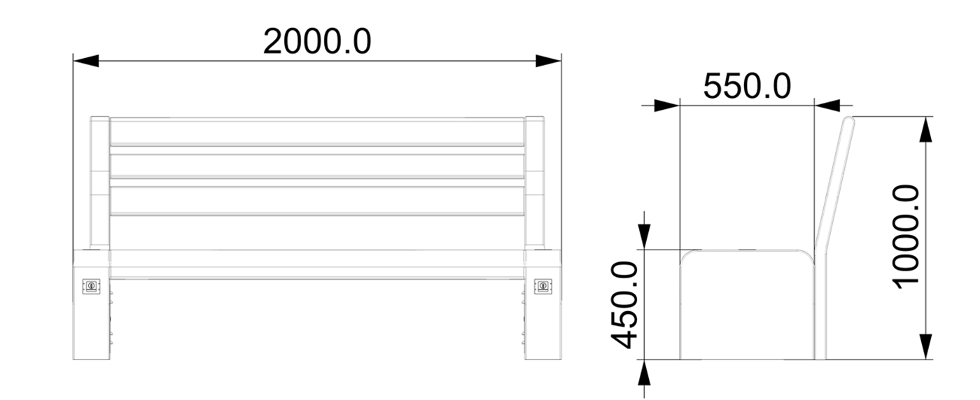 Smart Solar Bench- YR-SPP-009