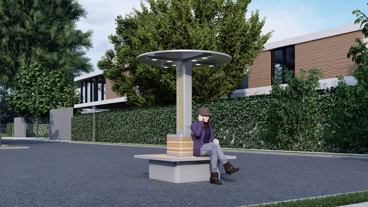 Solar Bench for Parks- YR-SPP-016 Solar Bench for Parks- YR-SPP-016