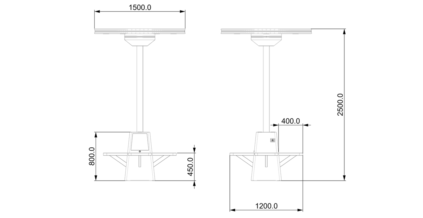 Outdoor Solar Seating- YR-SPP-015 Outdoor Solar Seating- YR-SPP-015