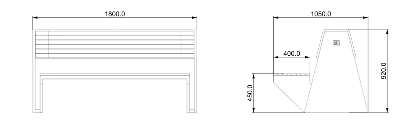 Smart Solar Powered Bench- YR-SPP-010 Smart Solar Powered Bench- YR-SPP-010