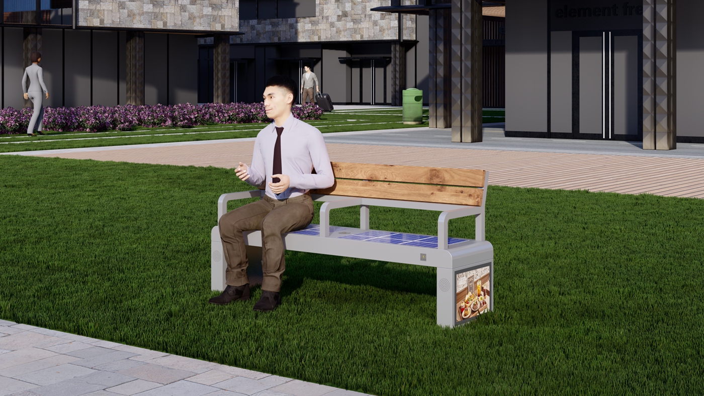 Solar Garden Bench- YR-SPP-030 Solar Garden Bench- YR-SPP-030