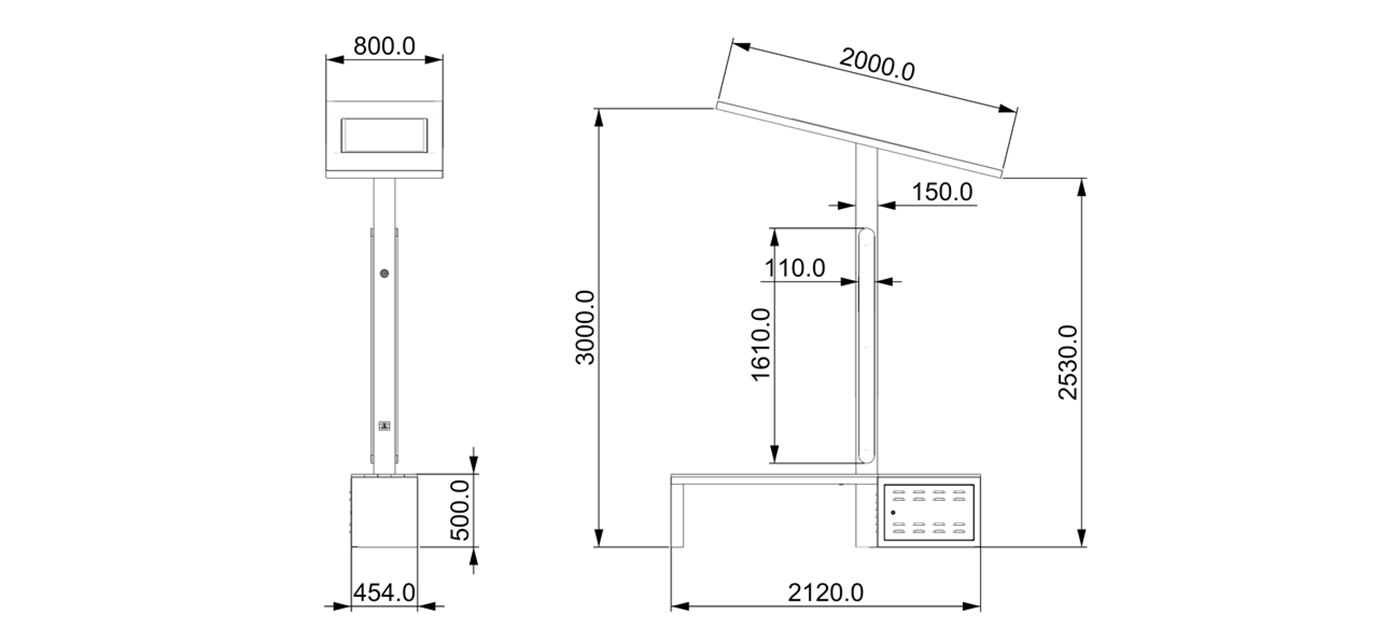 Smart Solar Bench with Lighting- YR-SPP-034