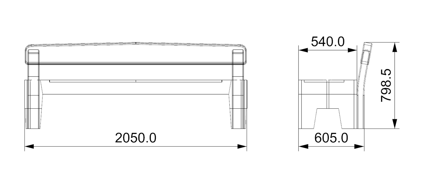 Outdoor Smart Solar Bench- YR-SPP-041