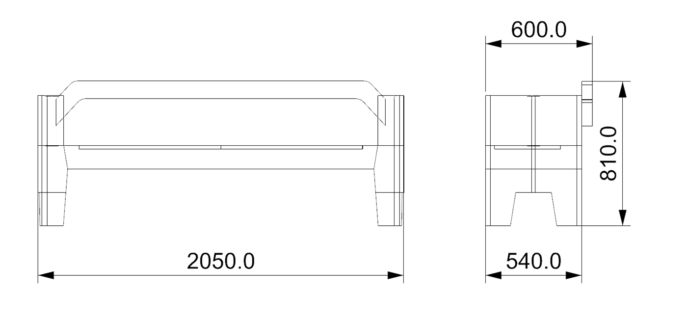 Modern Design Solar Bench- YR-SPP-042