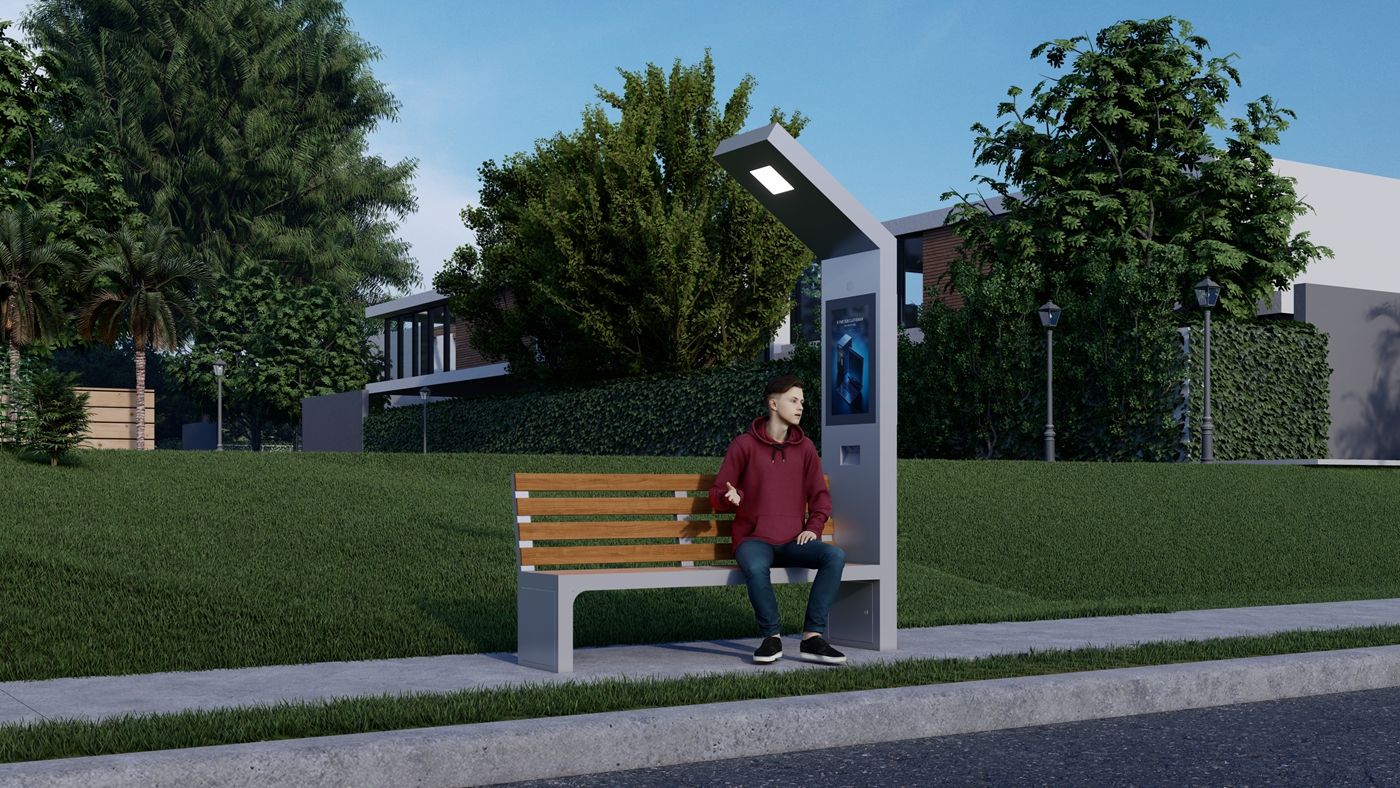 City Solar Bench- YR-SPP-018 City Solar Bench- YR-SPP-018