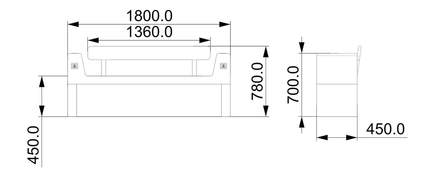 Modular Solar Bench- YR-SPP-031 Modular Solar Bench- YR-SPP-031
