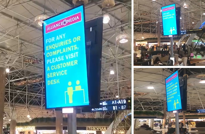 YEROO 75-Inch LCD Digital Signage: Enhanced Indoor Solution for South African Airports