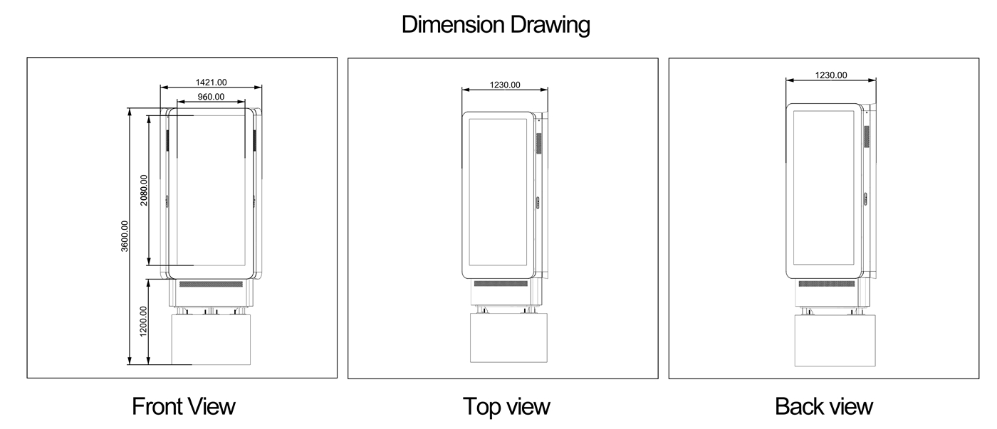 Three Sided Digital LED Lightbox Three Sided Digital LED Lightbox
