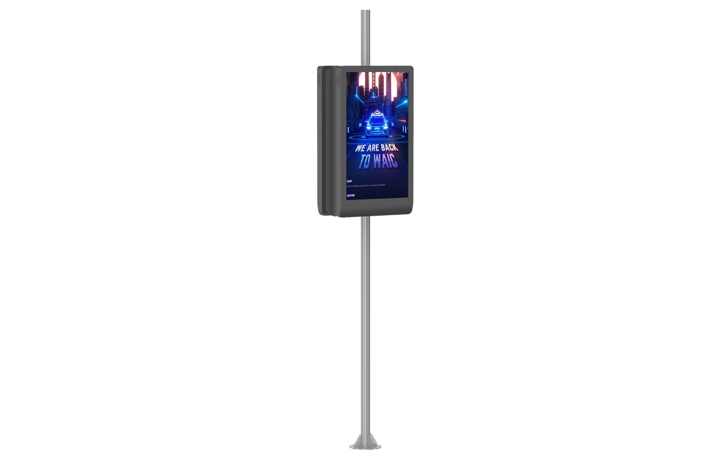 Street Lamp Post LED Screen
