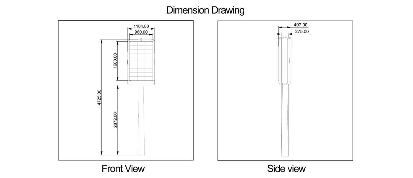 Double Sided LED Lamp Post