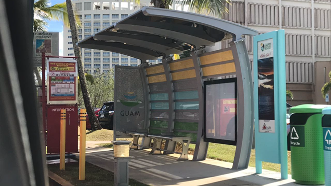 YEROO Guam Wind-Resistant Bus Shelter Project: Storm-Resilient Transit Hub with Revenue-Generating Advertising