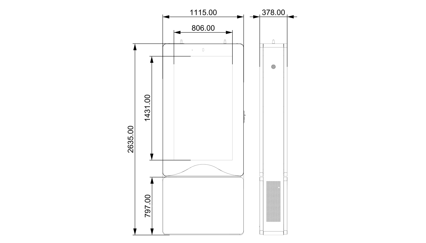 55inch Outdoor LCD Display
