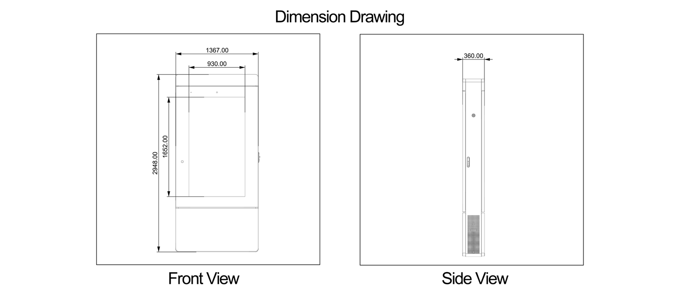 Double Sided Digital Signage