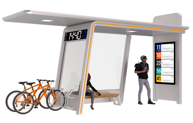 Metal Bus Stop Shelter- YR-SSBS-2604008