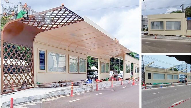 YEROO Laos BRT Large-Scale Bus Shelter Project: 26-Meter Ultra-Long Transit Hub for Urban Rapid Transit