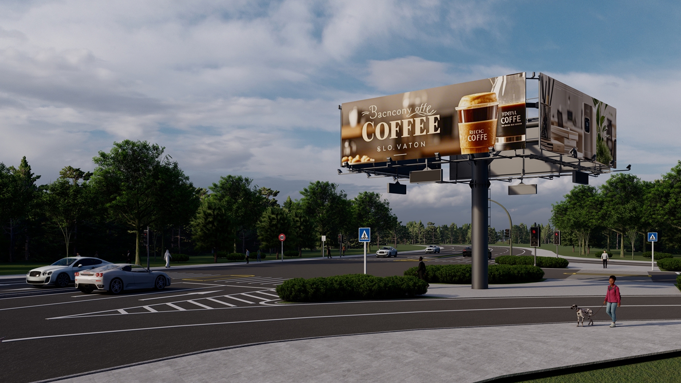 Four Sided Outdoor Billboard