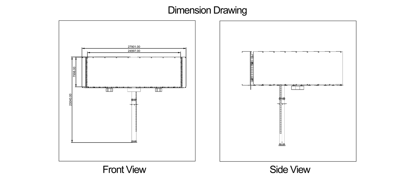 Three Sided Banner Billboard Frame Three Sided Banner Billboard Frame