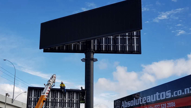 YEROO Dual-Sided V-Shaped LED Billboard Project in New Zealand