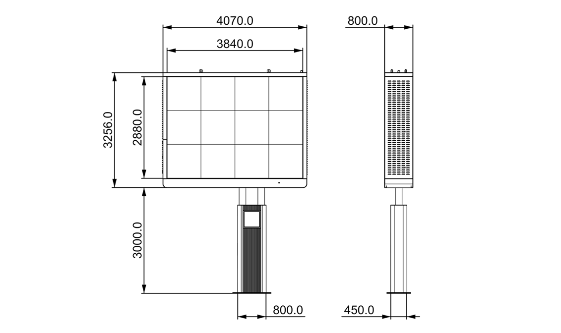 4*3m LED Display Megacom Bobard