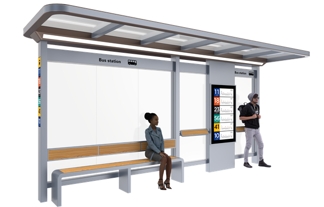 Bus Shelter with Bench- YR-SSBS-2606012 Bus Shelter with Bench- YR-SSBS-2606012