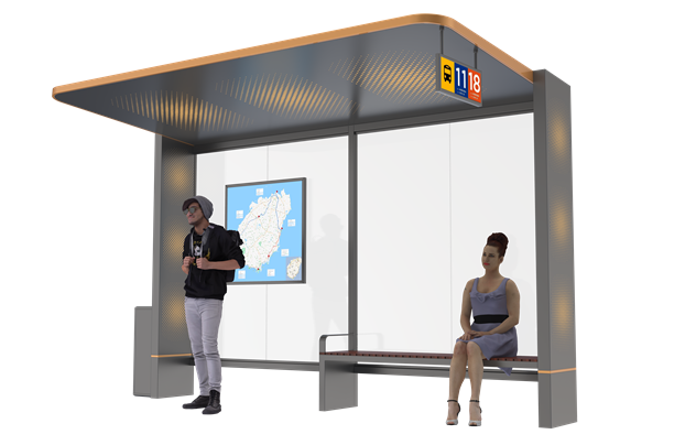 Modern Design Bus Stop Shelter- YR-SSBS-2607013 Modern Design Bus Stop Shelter- YR-SSBS-2607013