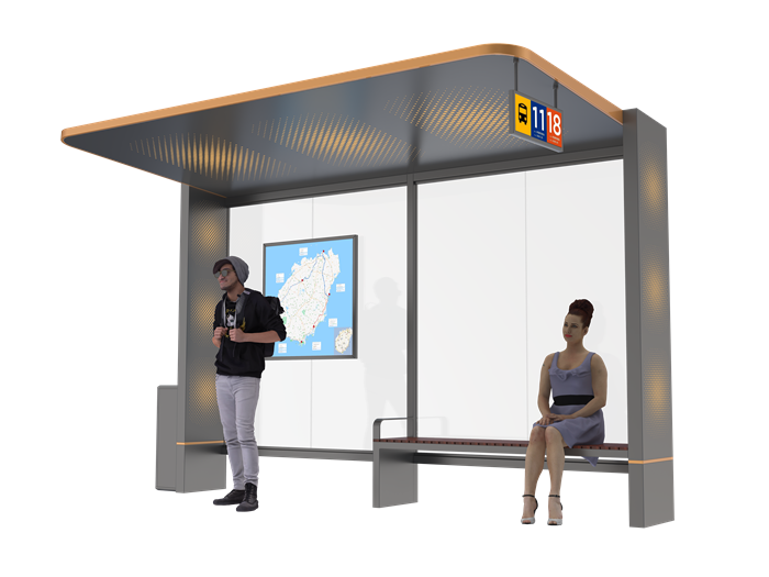 Modern Design Bus Stop Shelter- YR-SSBS-2607013 Modern Design Bus Stop Shelter- YR-SSBS-2607013