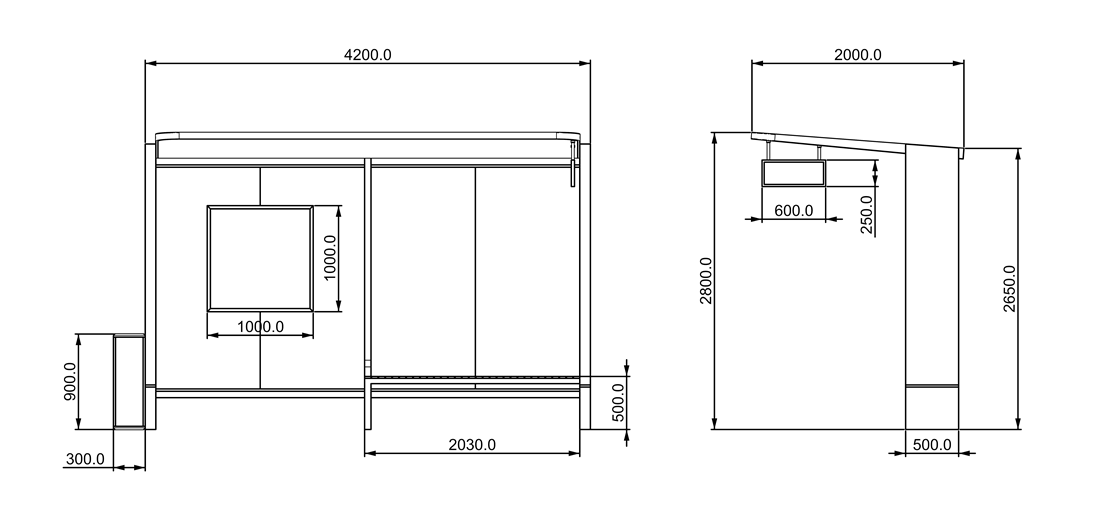 Modern Design Bus Stop Shelter Modern Design Bus Stop Shelter