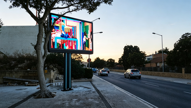 4m×3m Outdoor Full-Color LED Billboard in Malta 4m×3m Outdoor Full-Color LED Billboard in Malta