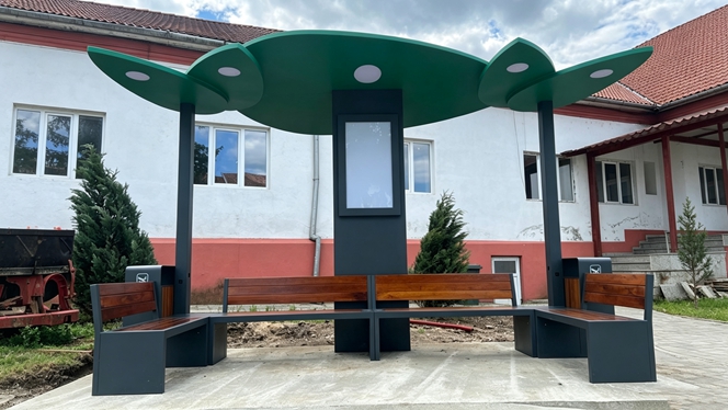Multi-Functional Solar Smart Bench Installed in Romania