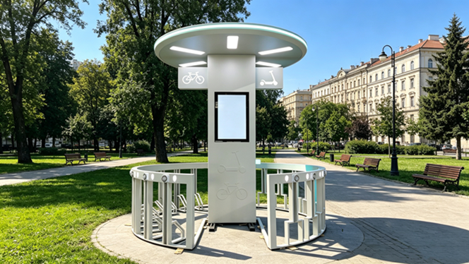 Solar-Powered E-Bike & E-Scooter Parking Shelter in Romania